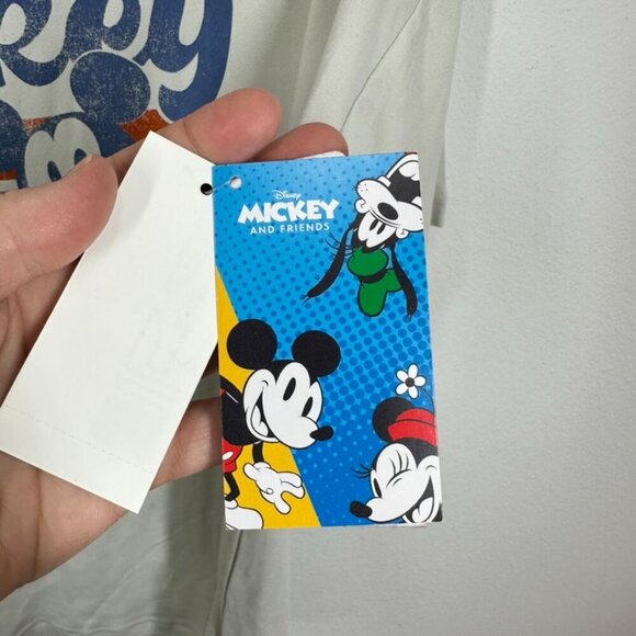 Mickey Mouse Disney Grey Graphic Pajama Top Women's Size Medium Adorable NWT Med - Picture 4 of 8